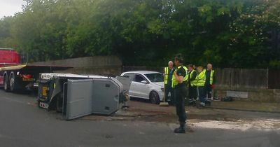Edinburgh police race to collision involving road sweeper and car
