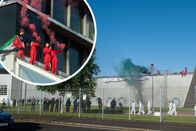 Glasgow arms factory evacuated after activists storm roof and 'destroy equipment'
