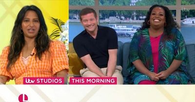 ITV This Morning's Dermot O'Leary red-faced as Ranvir Singh asks if he's 'on the fizz' after muddled link