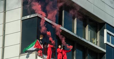 Activists scale roof of Glasgow arms factory as workers evacuated and equipment destroyed