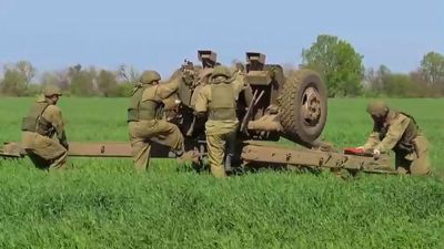 Russian Artillery Units In Action During So-Called Special Military Operation In Ukraine