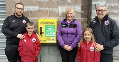 Lifesaving defibrillator installed to safeguard young footballers at Stirling Albion academy