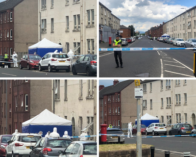 Man dies on Scottish street as forensics comb area and cops guard scene