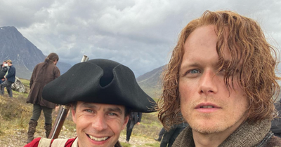 Outlander's Sam Heughan shares amazing behind the scenes snaps on set of new season