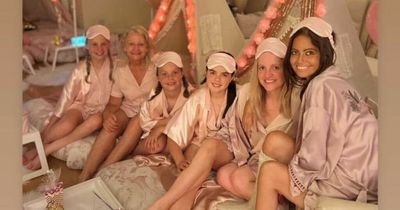 Dame Deborah James enjoys girly sleepover after spending the day 'in tears'