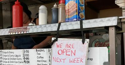 Burger van's comical sign after TUI cancellations ruin fuming owner's holiday plans