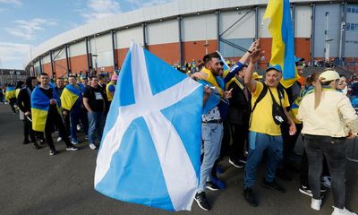 ‘Raise the roof’: Scotland and Ukraine fans unite in song at Hampden