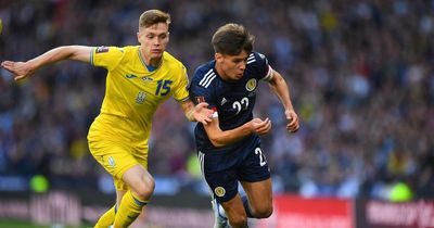 Arsenal transfer target Aaron Hickey shows fans what to expect in Ukraine defeat