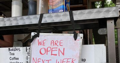 Comedy sign slapped on burger van after TUI cancels owner's holiday