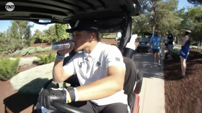 Patrick Mahomes was seen cracking open a beer during ‘The Match’ and it was so relatable