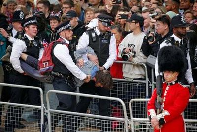 Protesters arrested after bursting onto The Mall trying to block Trooping the Colour
