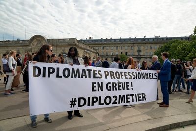 French diplomats go on strike over Macron reforms