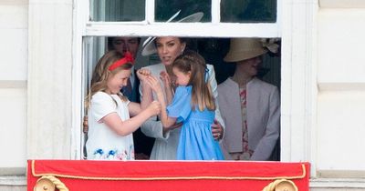Princess Charlotte's playful fisticuffs with Mia Tindall before Kate restores order