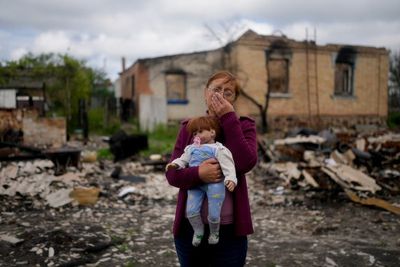 In Ukraine, broken lives in a broken house, just one of many