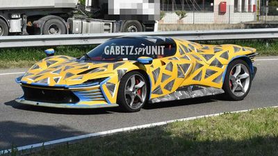 Ferrari Daytona SP3 Spied With Pointless But Cool Camo