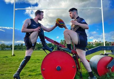 Scotland's inclusive rugby team gets out heels for drag fundraiser