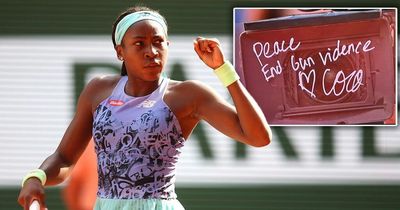 Coco Gauff pens powerful 'end gun violence' message on TV lens at French Open