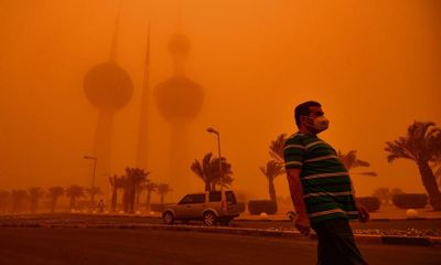 ‘Apocalyptic skies’: the dust storms devastating Gulf states and Syria