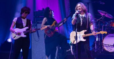 Pictures show Hollywood star Johnny Depp performing with Jeff Beck on stage at the Sage Gateshead