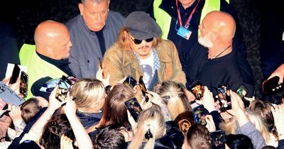 Johnny Depp mobbed by over 200 rowdy fans in Gateshead before being chased in car