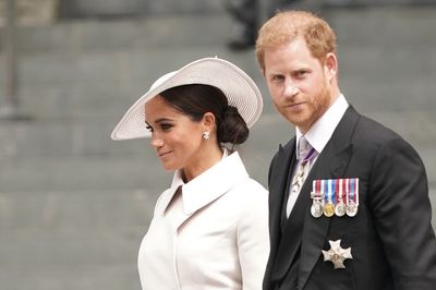 Harry and Meghan join royals for Jubilee service in honour of missing Queen