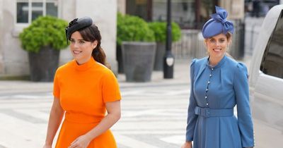 Beatrice and Eugenie put on united front as dad Prince Andrew forced to stay away