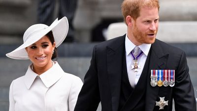 Royals including Prince Harry and Meghan attend Platinum Jubilee thanksgiving service after Queen pulls out