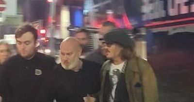 Johnny Depp pictured arriving at Glasgow hotel ahead of Jeff Beck gig tonight