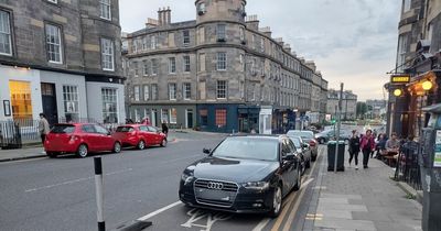 Furious Edinburgh city centre locals slam drivers for parking cars in cycle lane