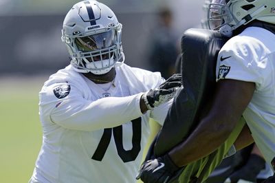 Raiders OL Alex Leatherwood practicing at right tackle again in OTAs