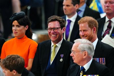 Prince Harry jokes with Princess Eugenie’s husband Jack Brooksbank putting cousins’ close bond on full display