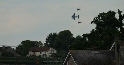 Spitfire and Lancaster spotted near Bristol during Battle of Britain Memorial flypast