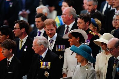Harry and Meghan back with royals, but relegated at Queen’s Jubilee service