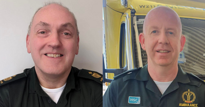 Two NI ambulance service workers 'overwhelmed' after being honoured for helping saving lives