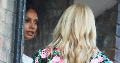 BGT's Alesha Dixon and Amanda Holden in tense conversation moments before going on air