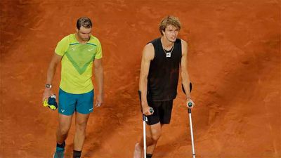 French Open: Alexander Zverev limps out as Rafael Nadal makes final at Roland Garros