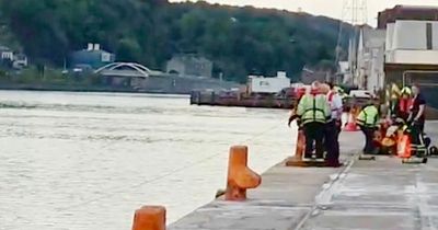 Woman dead and two kids in hospital after car enters water on Cork city quay
