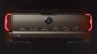 2023 VW Amarok's Tailgate With V6 Badge Revealed In New Teaser