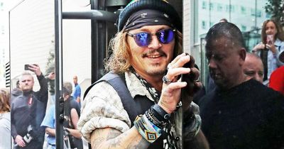 Johnny Depp greeted by fans in Manchester ahead of O2 Apollo gig