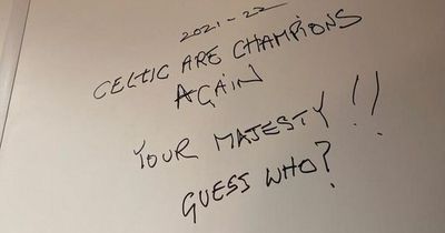 Rod Stewart trolls the Queen with 'Celtic are champions' graffiti ahead of Jubilee concer