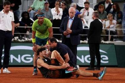 French Open: Alexander Zverev suffered torn ankle ligaments in Rafael Nadal defeat