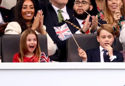 Sing-song for royals as George and Charlotte join flag-waving Windsors