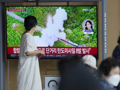 North Korea has test-fired a salvo of short-range missiles