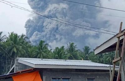 Volcano erupts in the Philippines