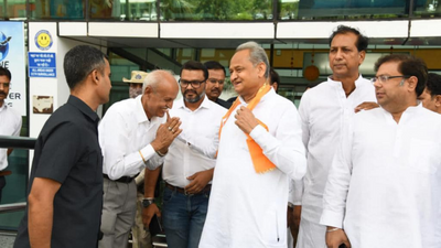 Rajya Sabha polls: Rajasthan CM Ashok Gehlot reaches Udaipur with six MLAs; Congress plaint to ACB amid poaching fears