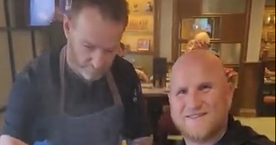 Conor McGregor welcomes Celtic legend John Hartson to The Black Forge Inn