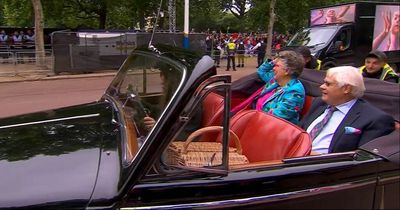 GBBO's Prue Leith red-faced as Jaguar breaks down during Platinum Jubilee Pageant