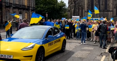 Hundreds gather in Edinburgh city centre to protest 100 days of war in Ukraine