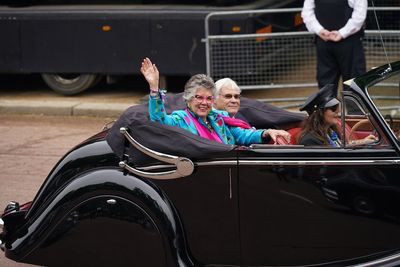 Dame Prue Leith laughs off car breaking down at Platinum Jubilee Pageant