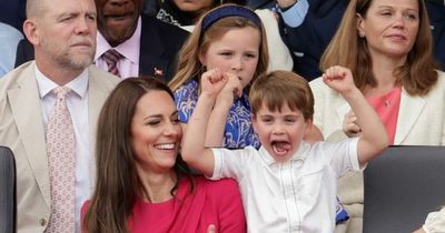 Prince Louis pulls cheeky faces and blows raspberries on final day of Jubilee celebrations